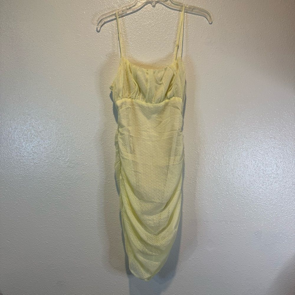 Storia Light Yellow floral Mini Dress M